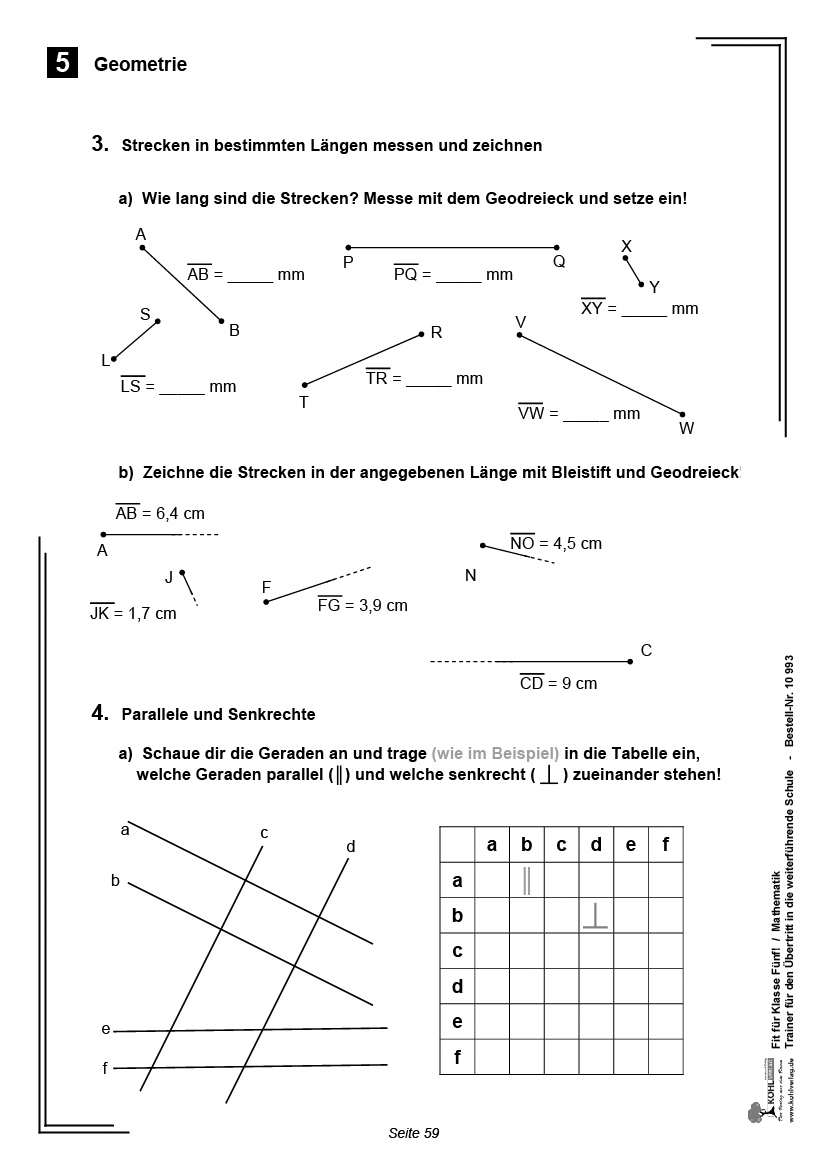 Fit für Klasse Fünf! / Mathematik