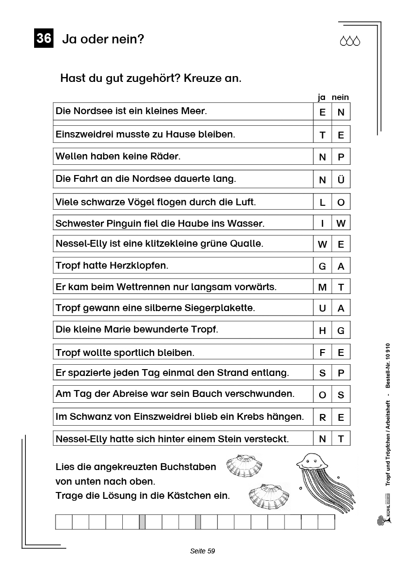 Tropf und Tröpfchen / Arbeitsheft