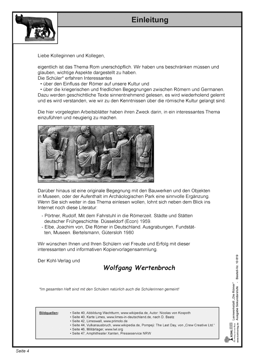 Lernwerkstatt Die Römer / Sekundarstufe Lernwerkstatt Die Römer / Sekundarstufe