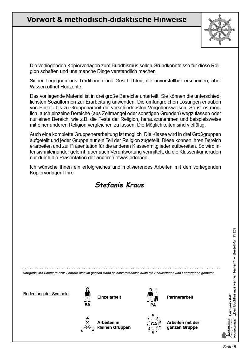 Lernwerkstatt Den Buddhismus kennenlernen