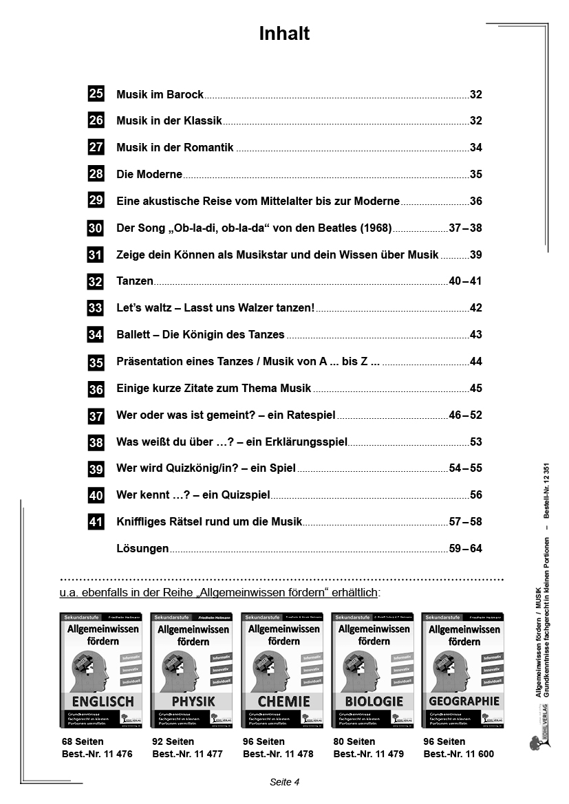 Allgemeinwissen fördern MUSIK