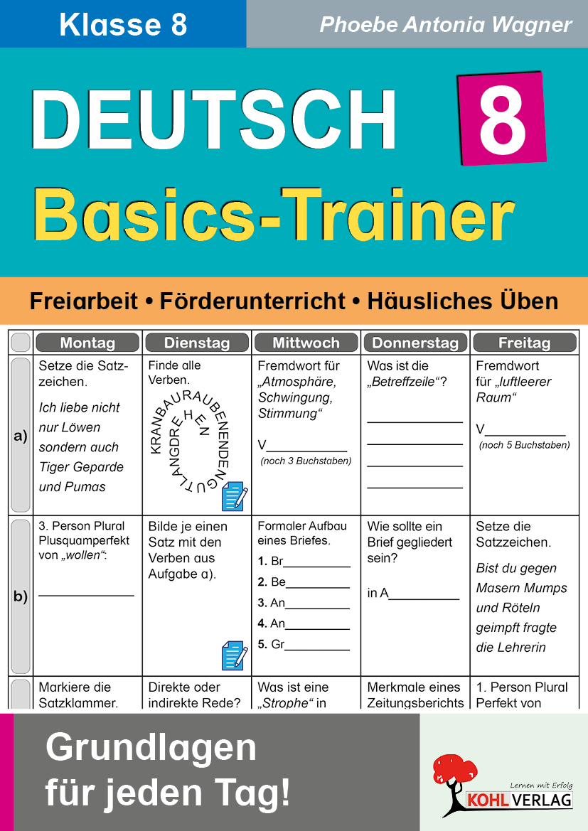Deutsch-Basics-Trainer / Klasse 8