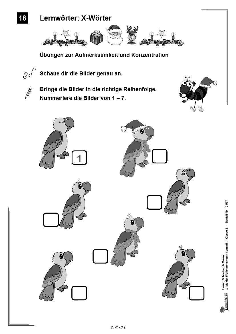 Lesen, Schreiben & Malen ... bis der Weihnachtsmann kommt! / Klasse 2