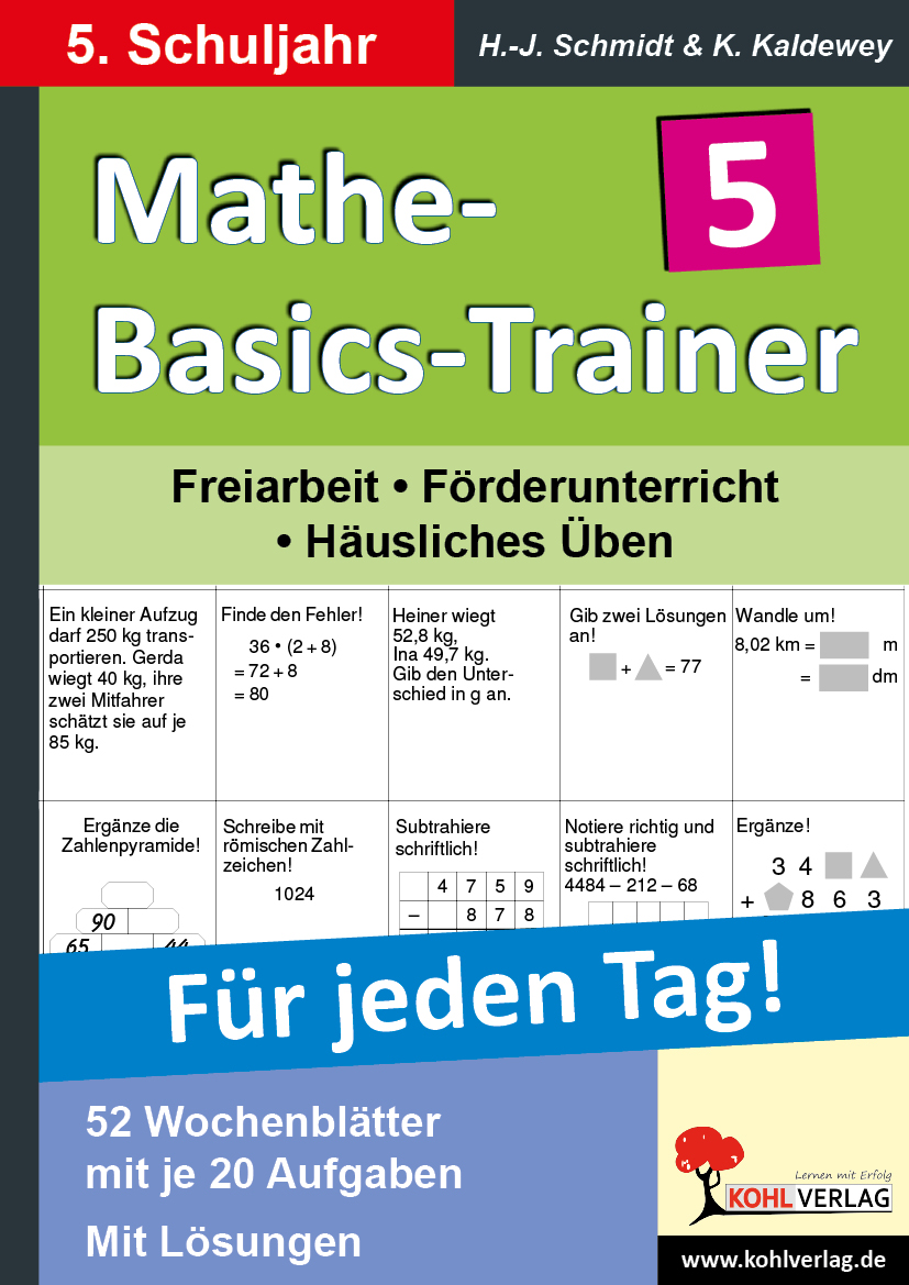 Mathe-Basics-Trainer / Klasse 5 - Grundlagentraining für jeden Tag im 5. Schuljahr