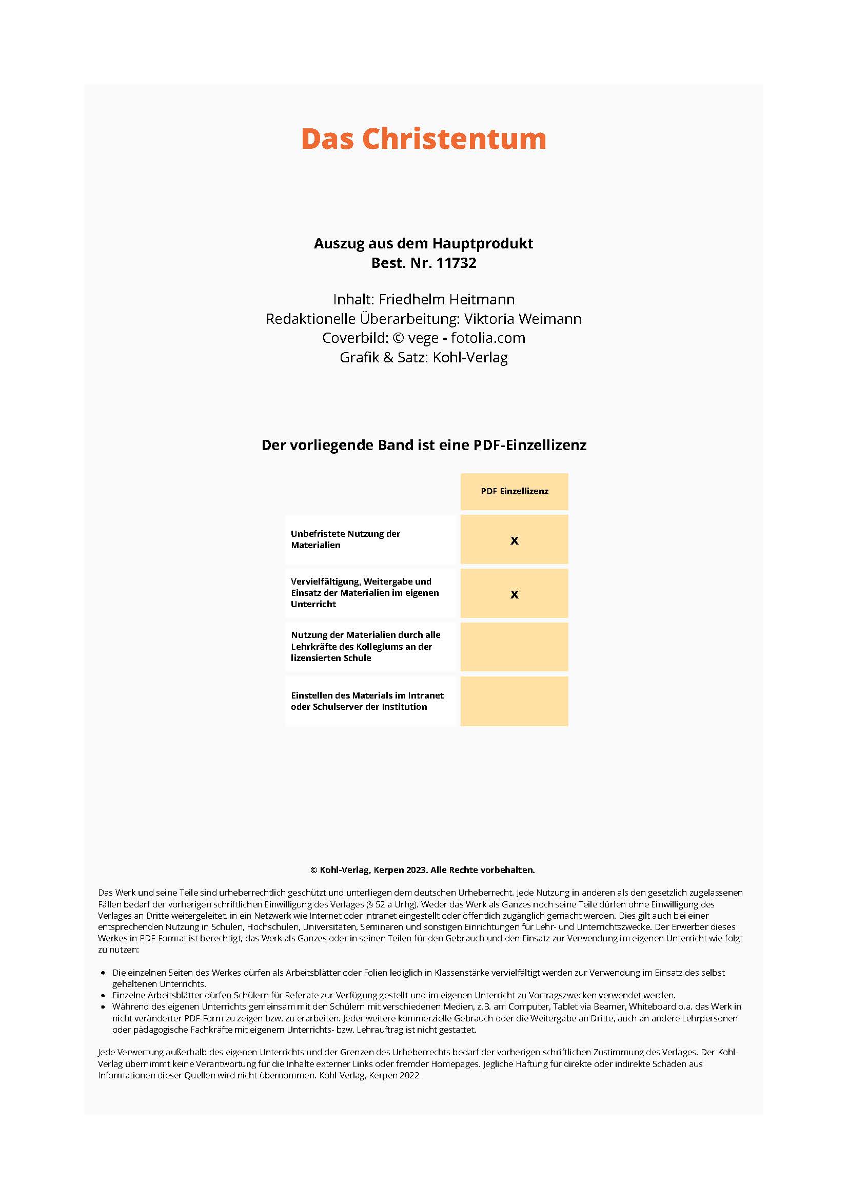 Allgemeinwissen Religion: Das Christentum Allgemeinwissen Religion: Das Christentum