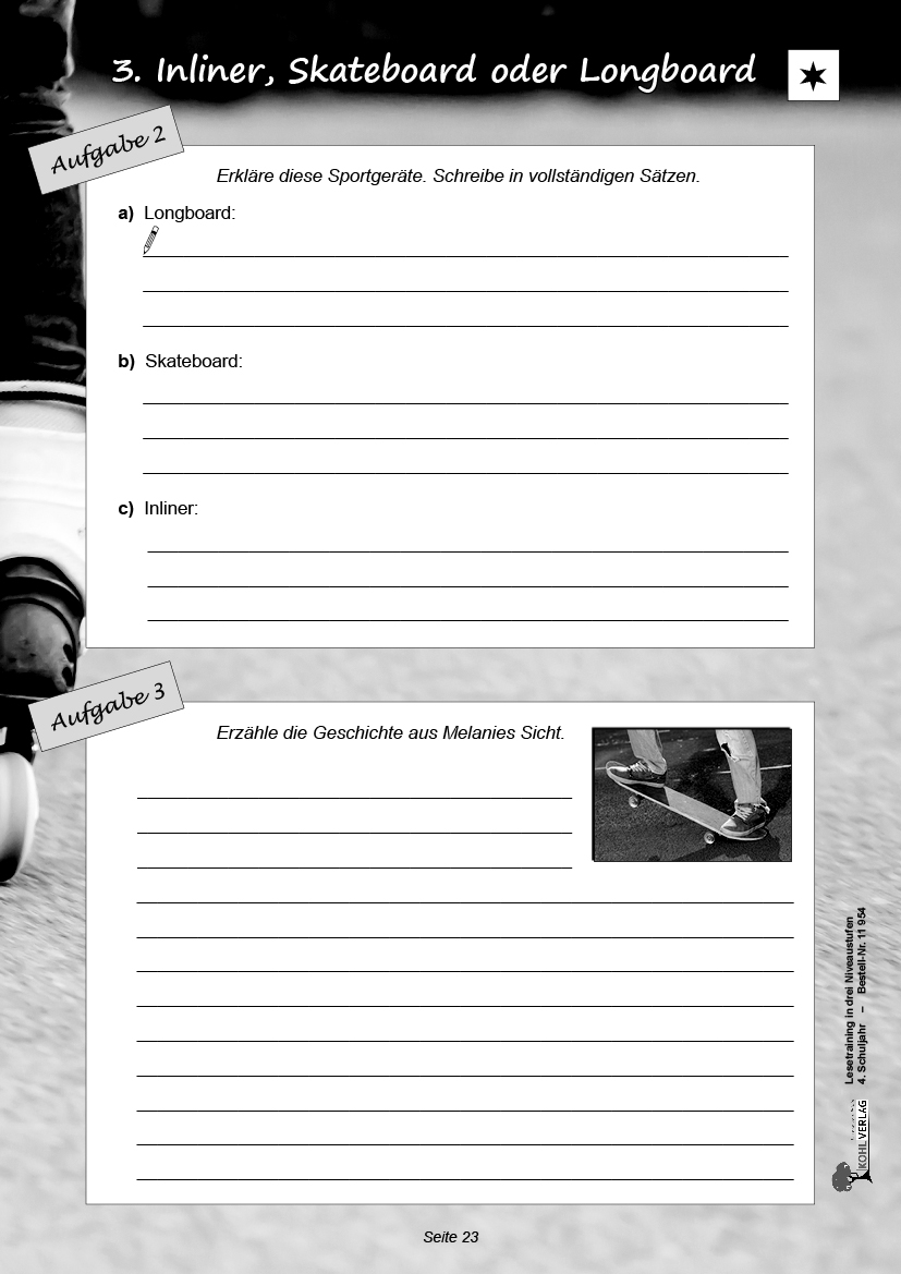 Lesetraining in drei Niveaustufen / Klasse 4