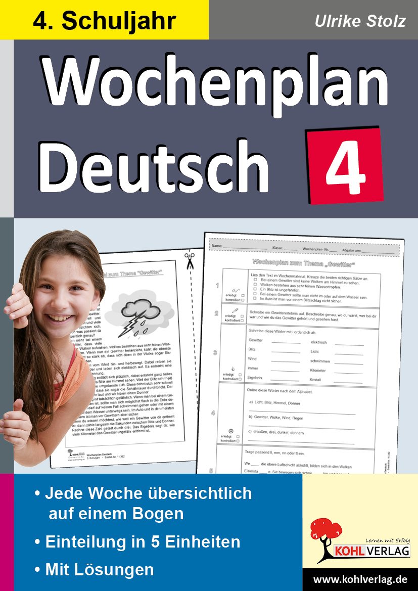 Wochenplan Deutsch / Klasse 4