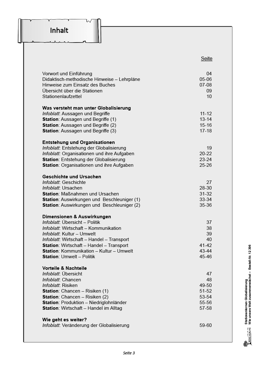 Stationenlernen Globalisierung