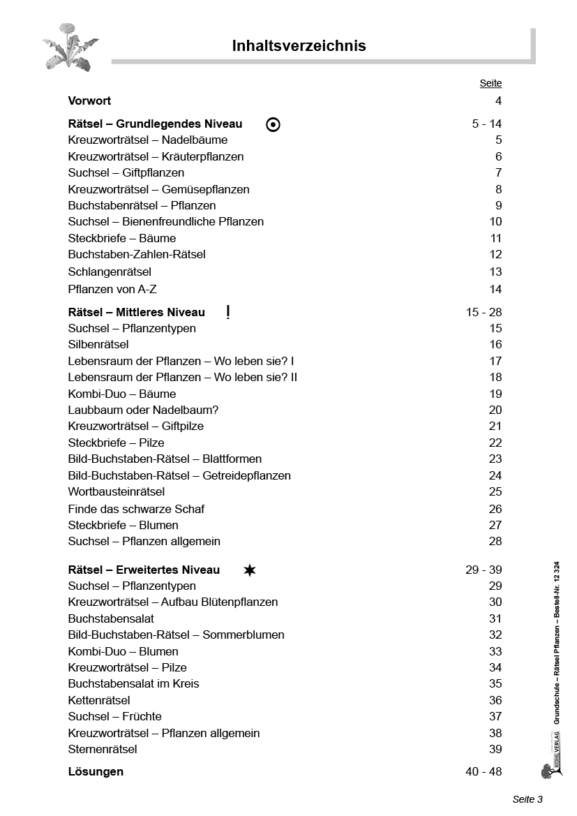 Rätsel Naturwissenschaften / Band 2: Pflanzen