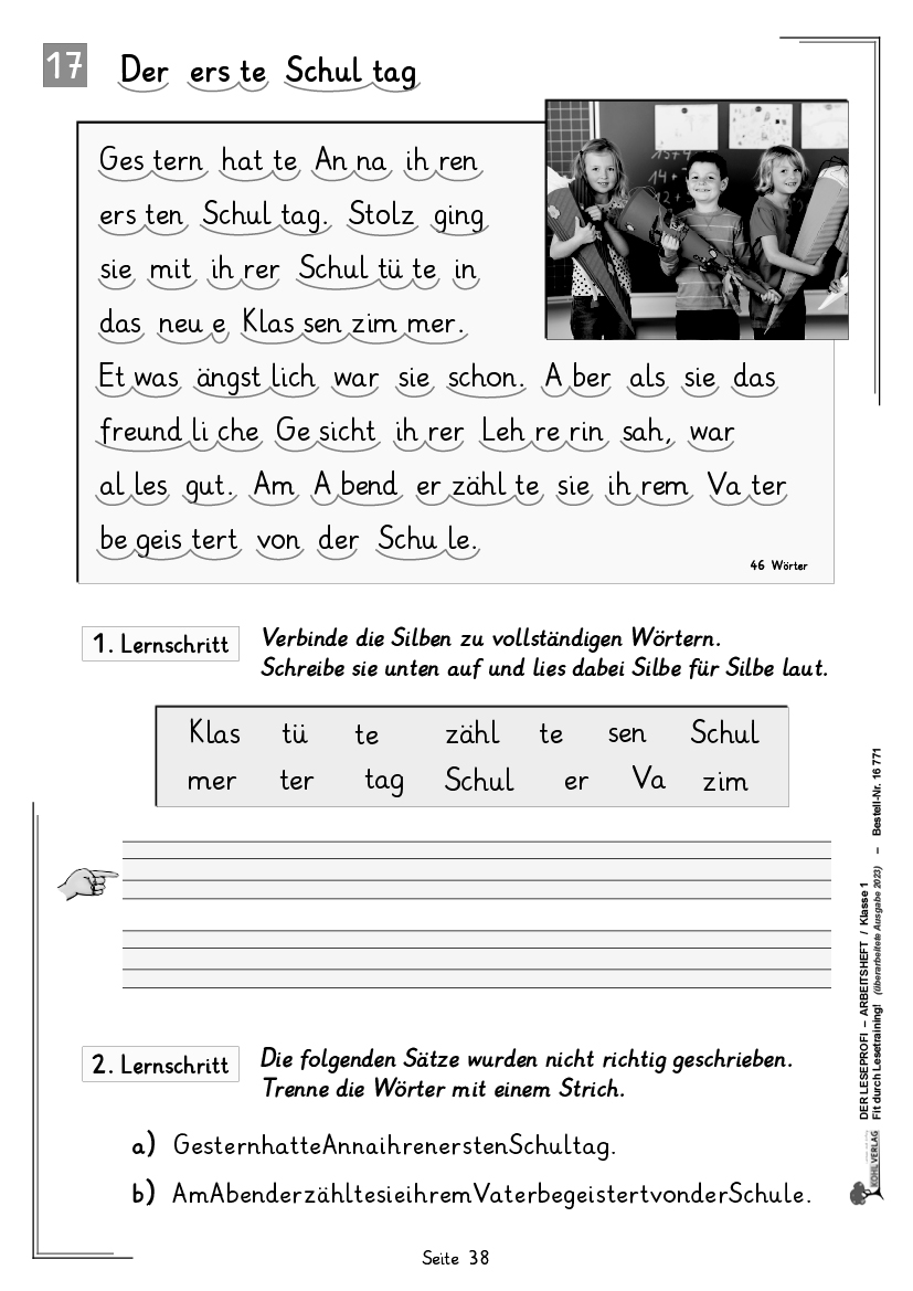 Der Leseprofi - Arbeitsheft / Klasse 1