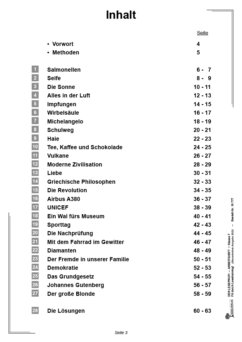 Der Leseprofi - Arbeitsheft / Klasse 7