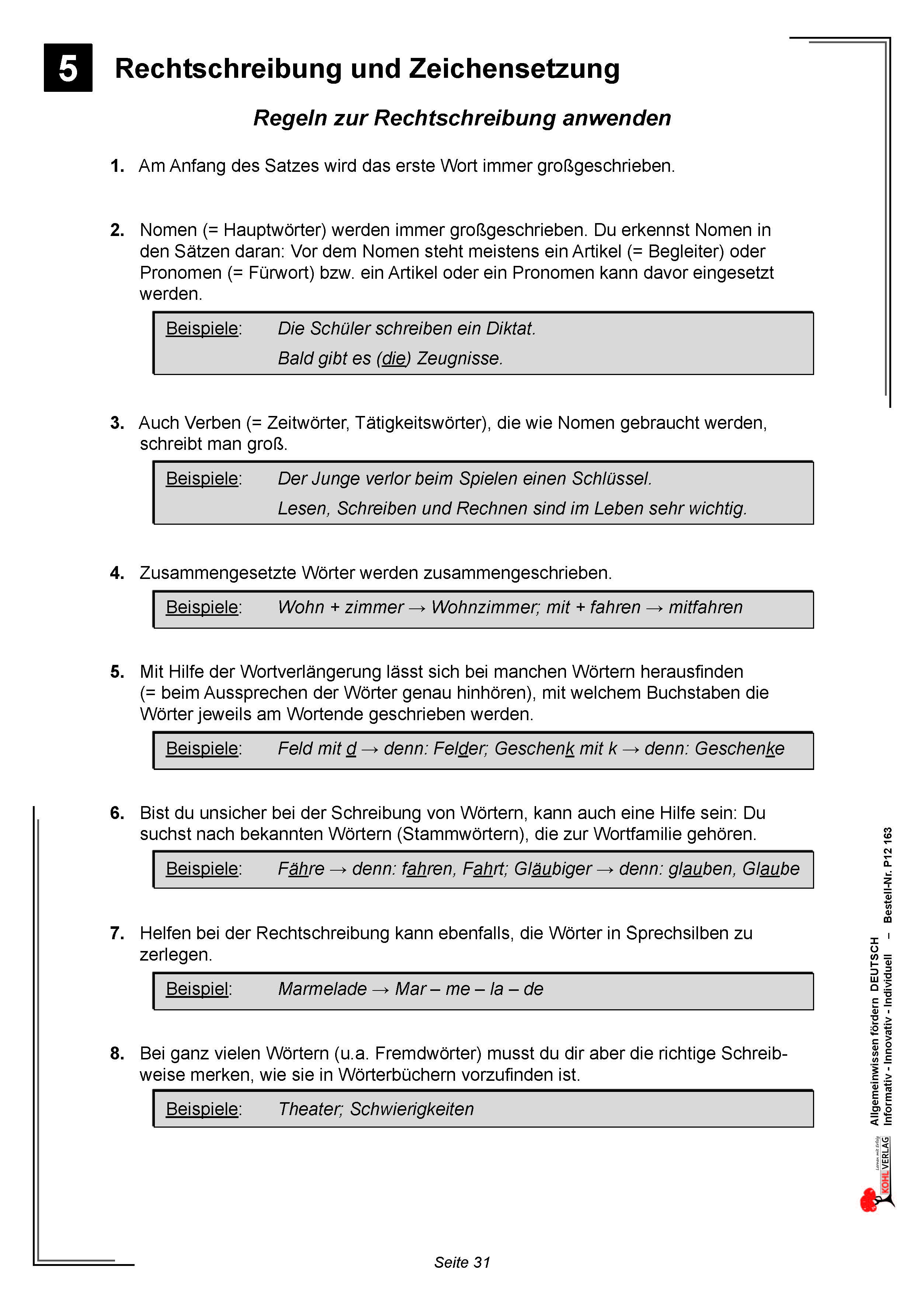 Allgemeinwissen fördern DEUTSCH: Rechtschreibung und Zeichensetzung