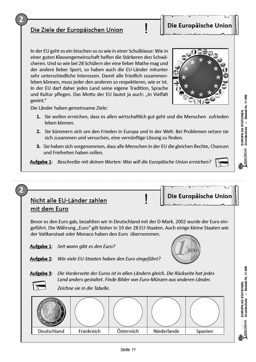 Europa an Stationen / Grundschule - Selbstständiges Lernen in der Grundschule