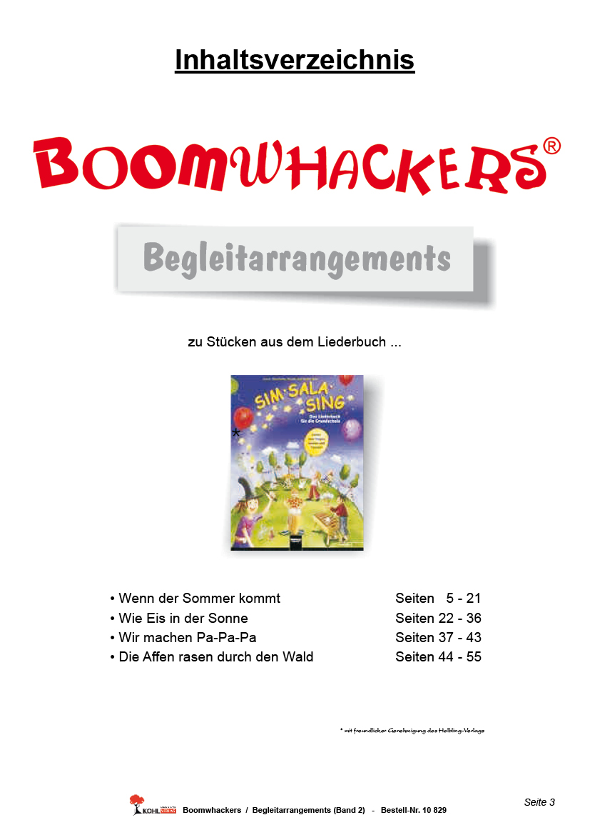Boomwhackers - Begleitarrangements / Band 2
