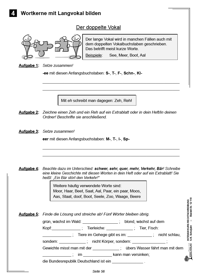 Intensivkurs Rechtschreibung / 5.-6. Schuljahr