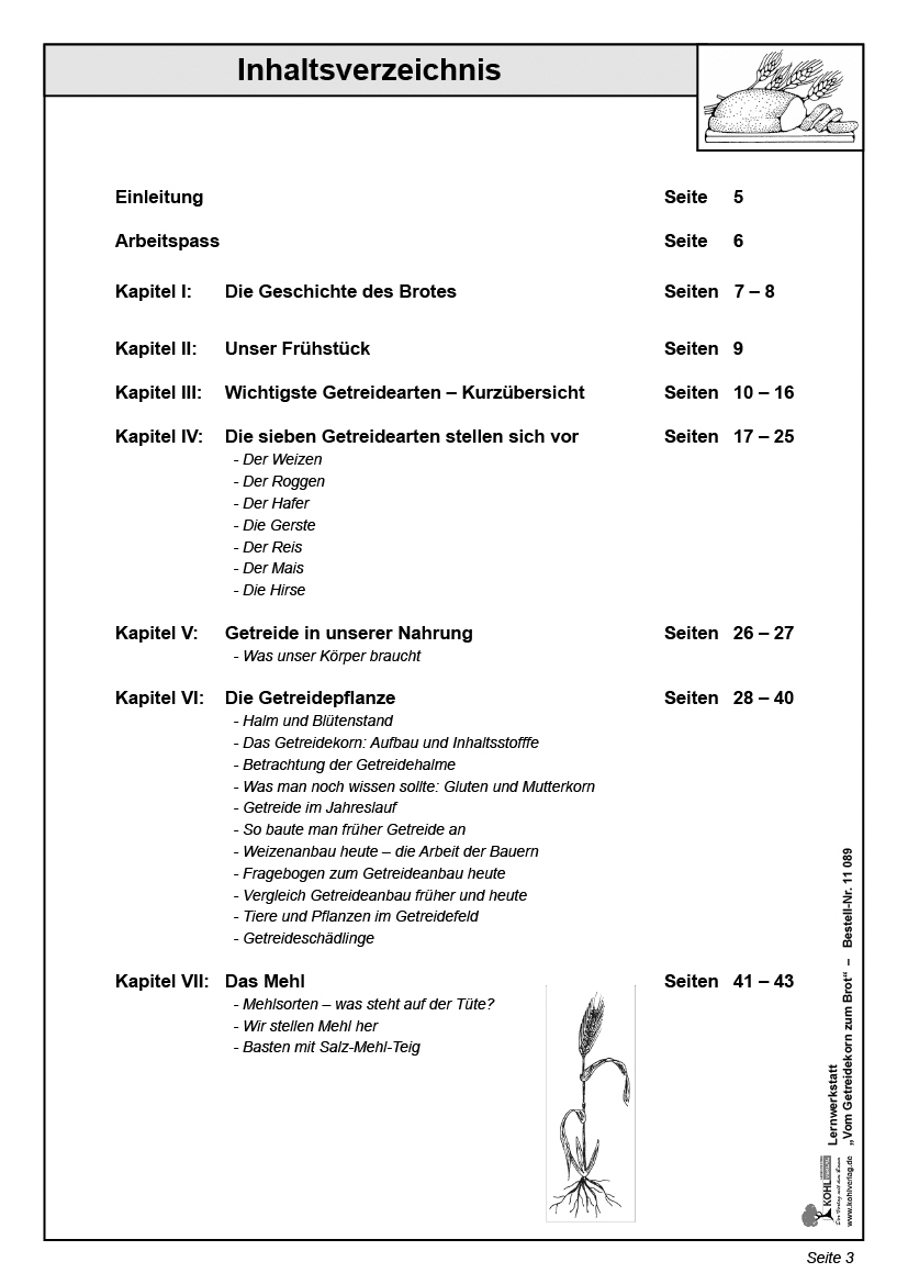 Lernwerkstatt Vom Getreidekorn zum Brot