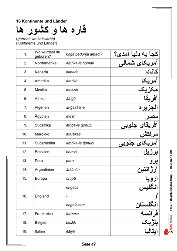 FARSI / Begriffe für den Alltag (Band 5)