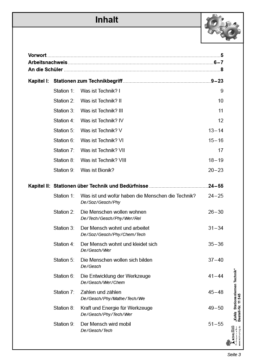 Stationenlernen Technik