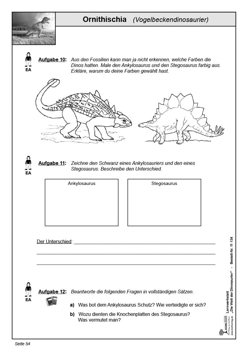 Lernwerkstatt Die Welt der Dinosaurier