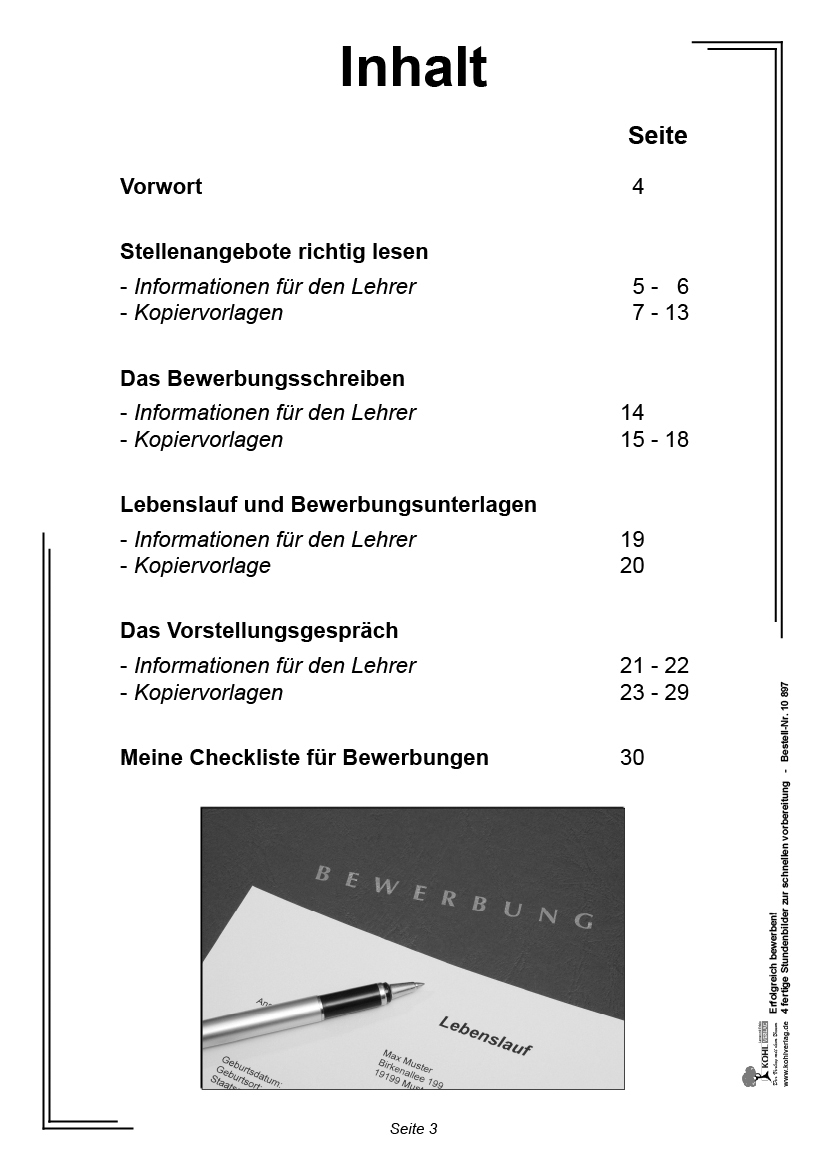 Erfolgreich bewerben!