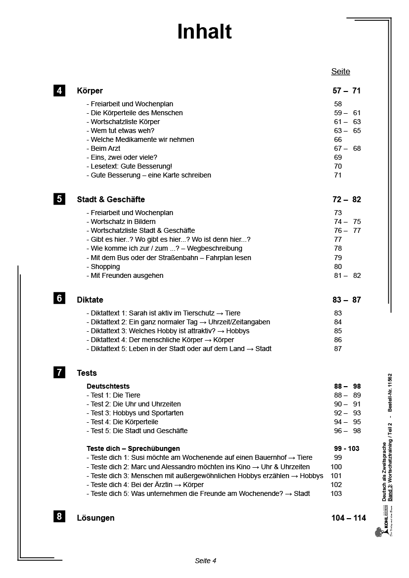 Deutsch als Zweitsprache in Vorbereitungsklassen III