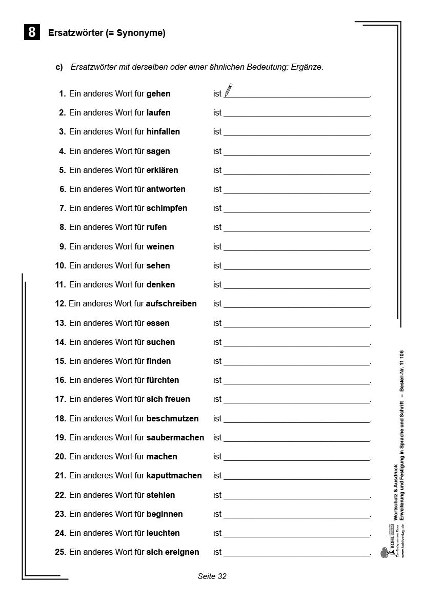 Wortschatz & Ausdruck I