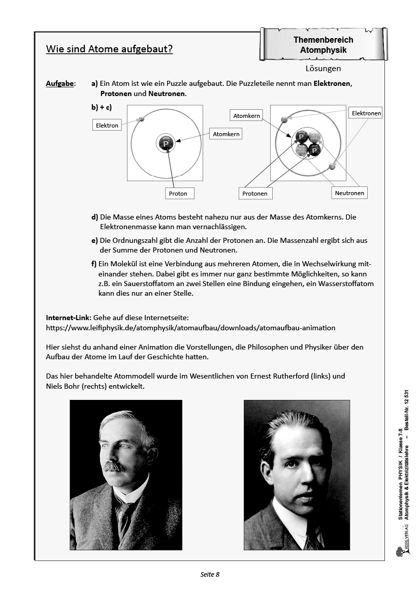 Stationenlernen Physik / Klasse 7-8