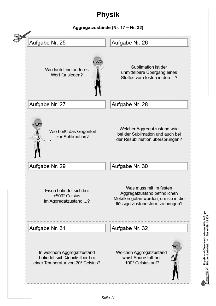 Physik und Chemie mit Wissen, Witz & Grips  -  Die Lernkartothek