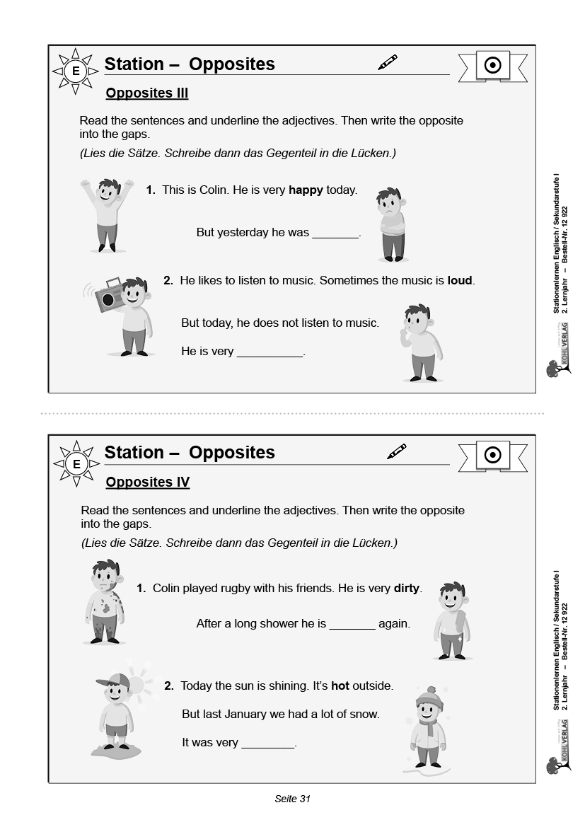 Stationenlernen Englisch / 2. Lernjahr