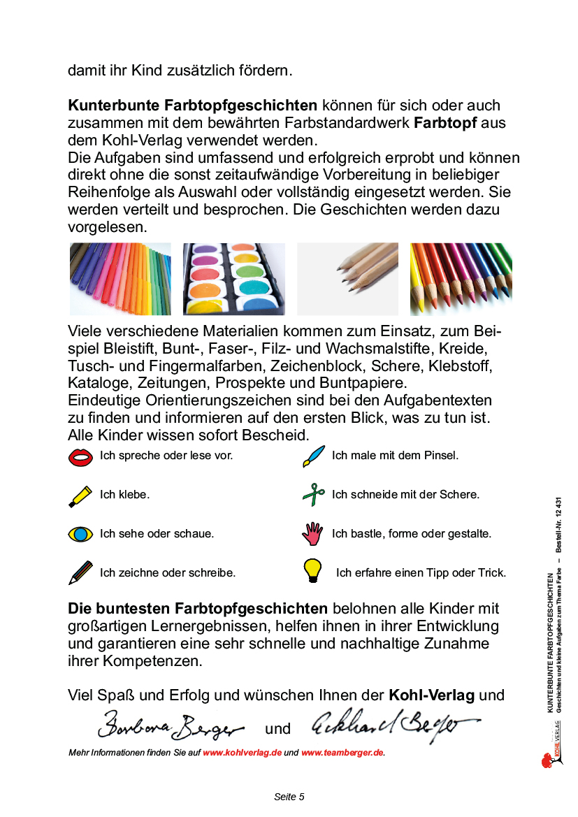 Kunterbunte Farbtopfgeschichten