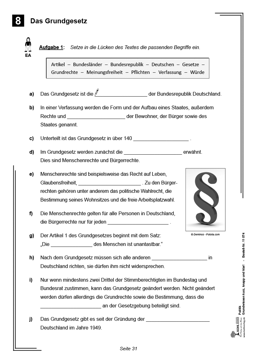 Politik - Grundwissen kurz, knapp & klar!