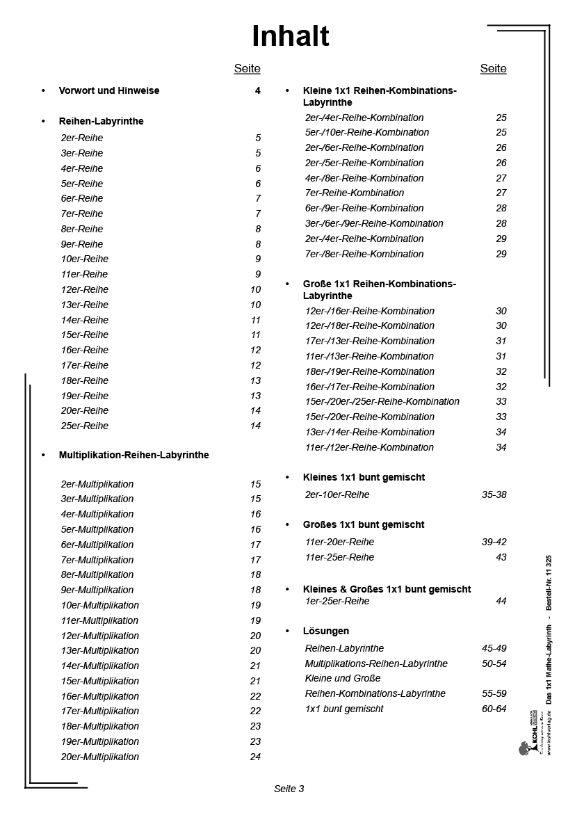 Das 1x1-Mathe-Labyrinth