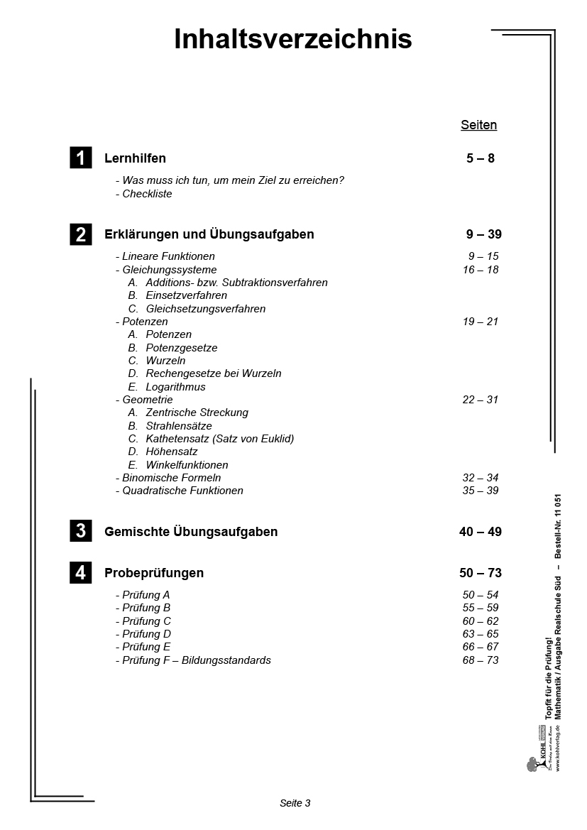 Topfit für die Prüfung / Mathematik