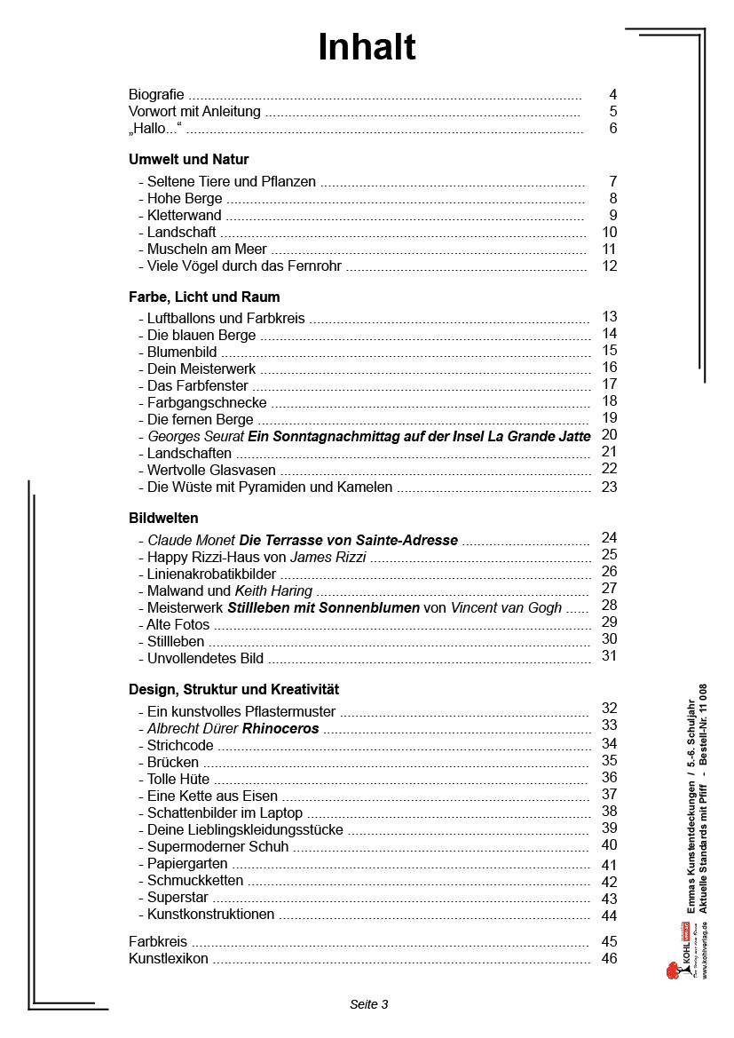 Emmas Kunstentdeckungen / Klasse 5-6