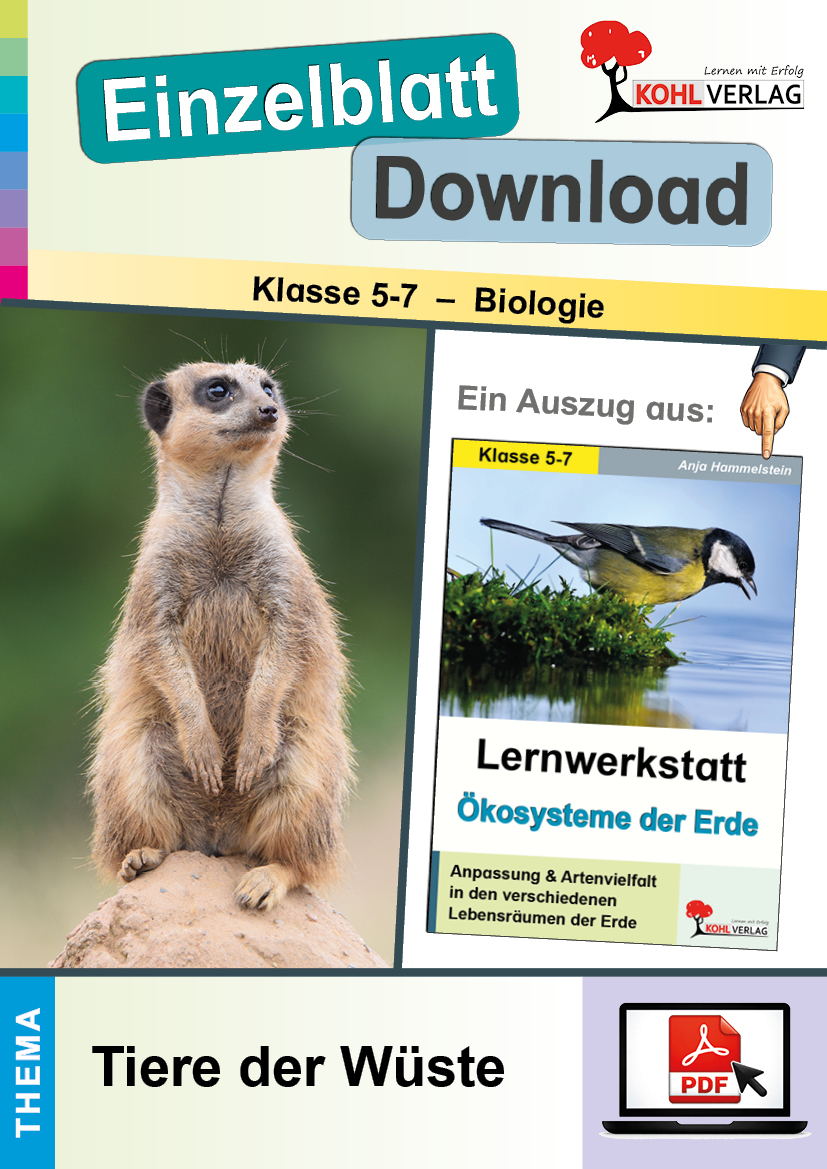 Lernwerkstatt Ökosysteme der Erde / Tiere der Wüste