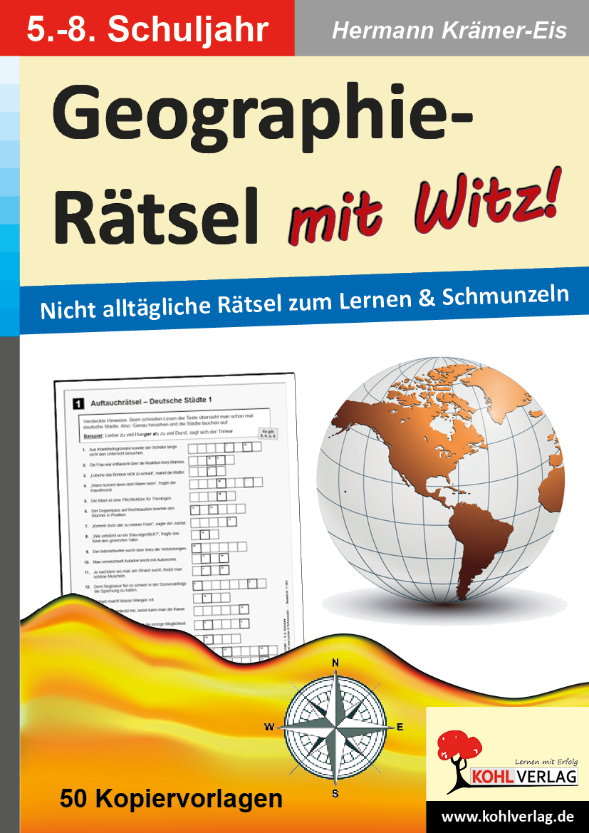 Geographie-Rätsel mit Witz! - 5.-8. Schuljahr