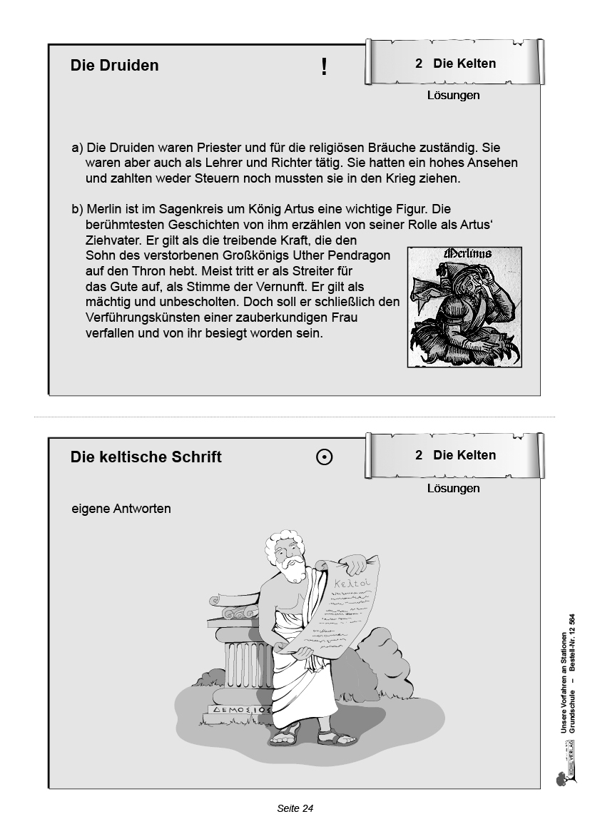 Unsere Vorfahren an Stationen / Geschichte der Kelten und Germanen