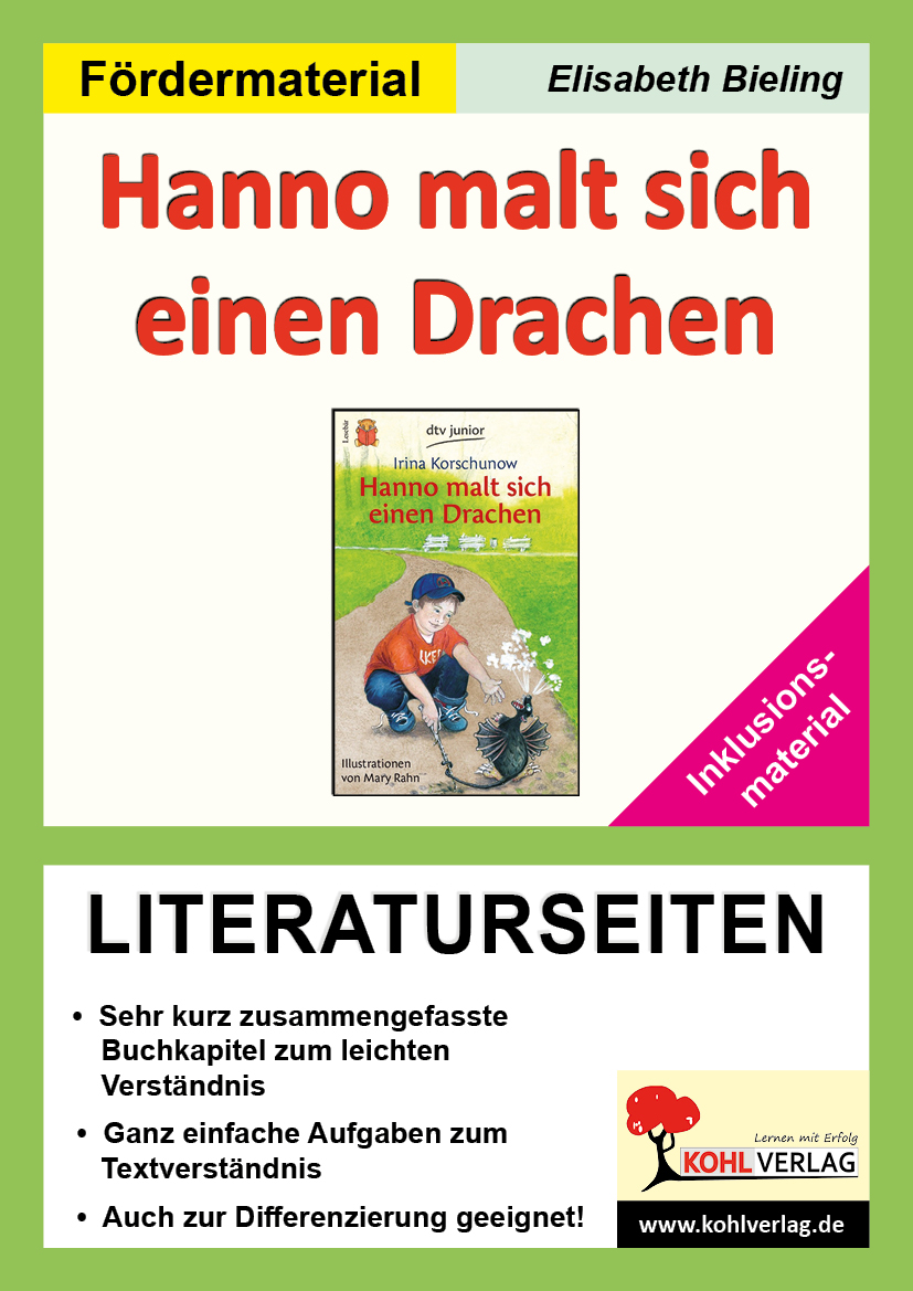 Hanno malt sich einen Drachen - Literaturseiten / Inklusionsmaterial Hanno malt sich einen Drachen - Literaturseiten / Inklusionsmaterial