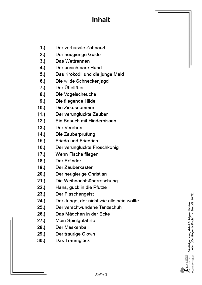 30 lustige Lese- & Malgeschichten II