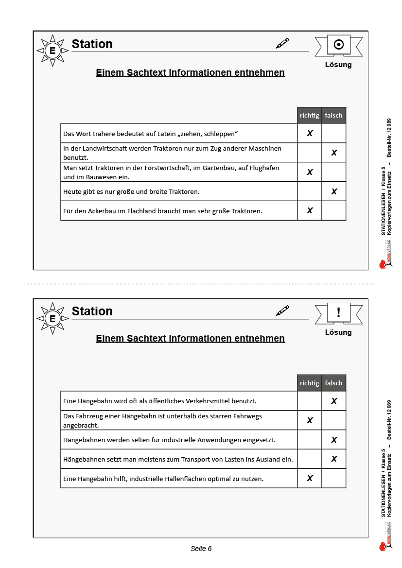 Stationenlesen Klasse 5