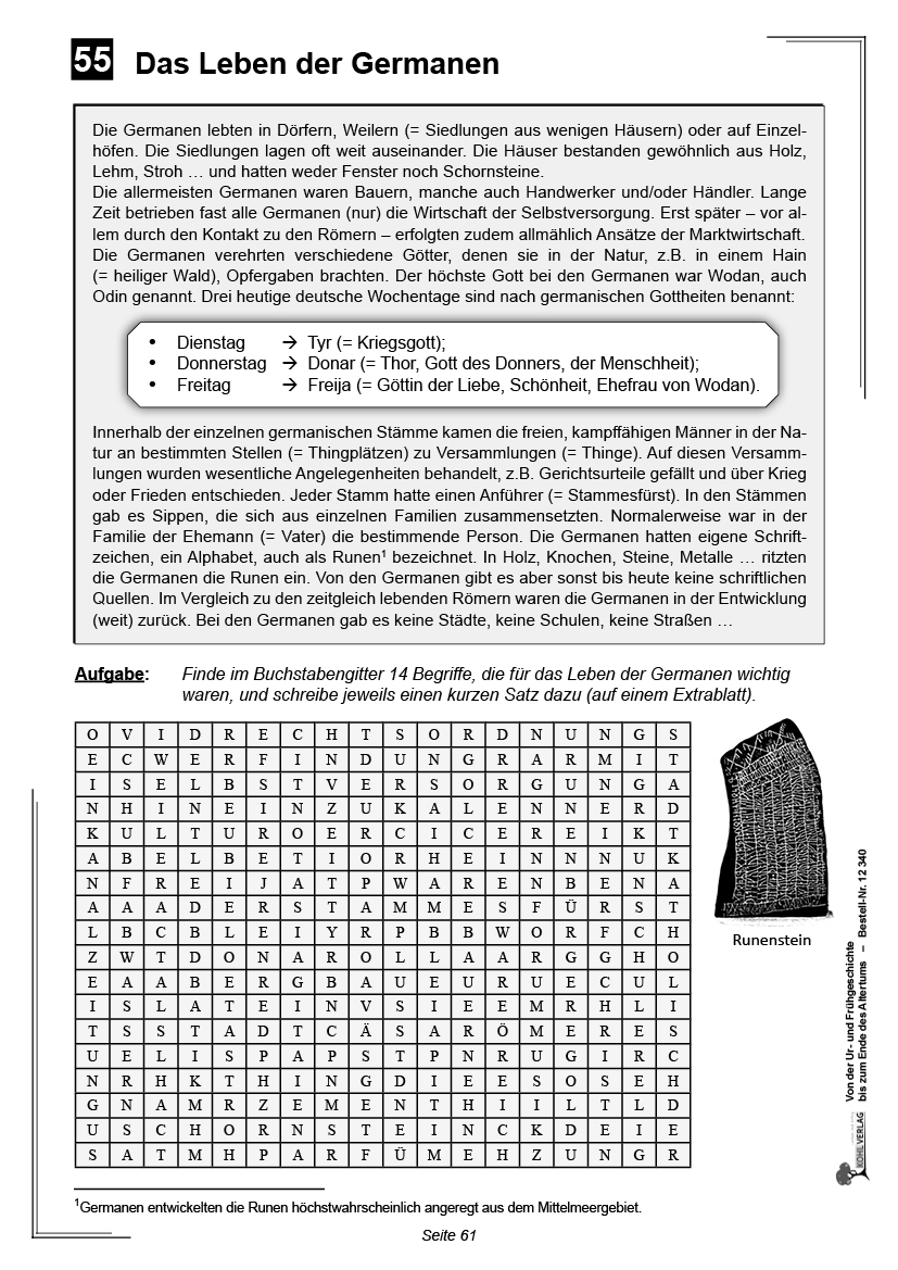 Von der Ur- und Frühgeschichte bis zum Ende des Altertums