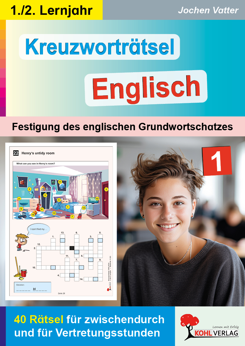 Kreuzworträtsel Englisch / 1.-2. Lernjahr