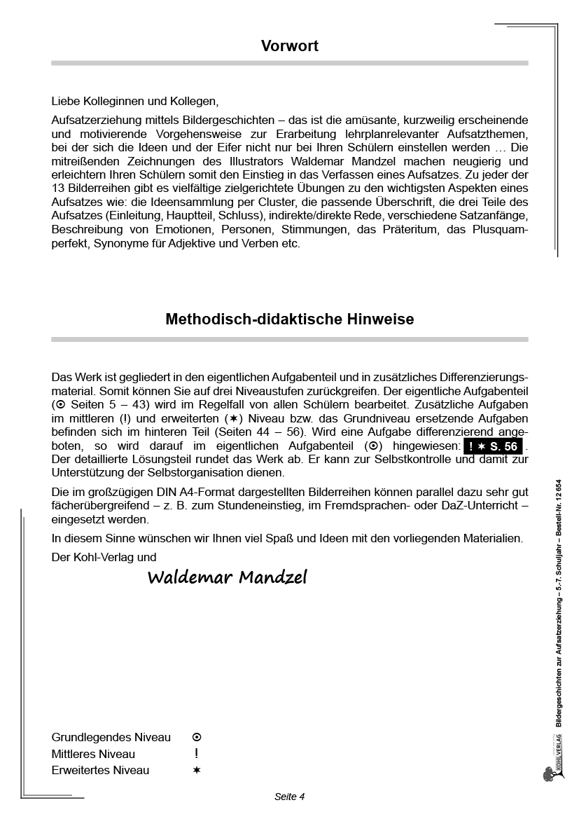 Bildergeschichten zur Aufsatzerziehung / Klasse 5-7