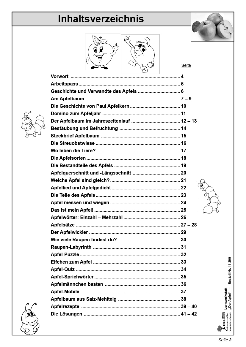 Lernwerkstatt Der Apfel