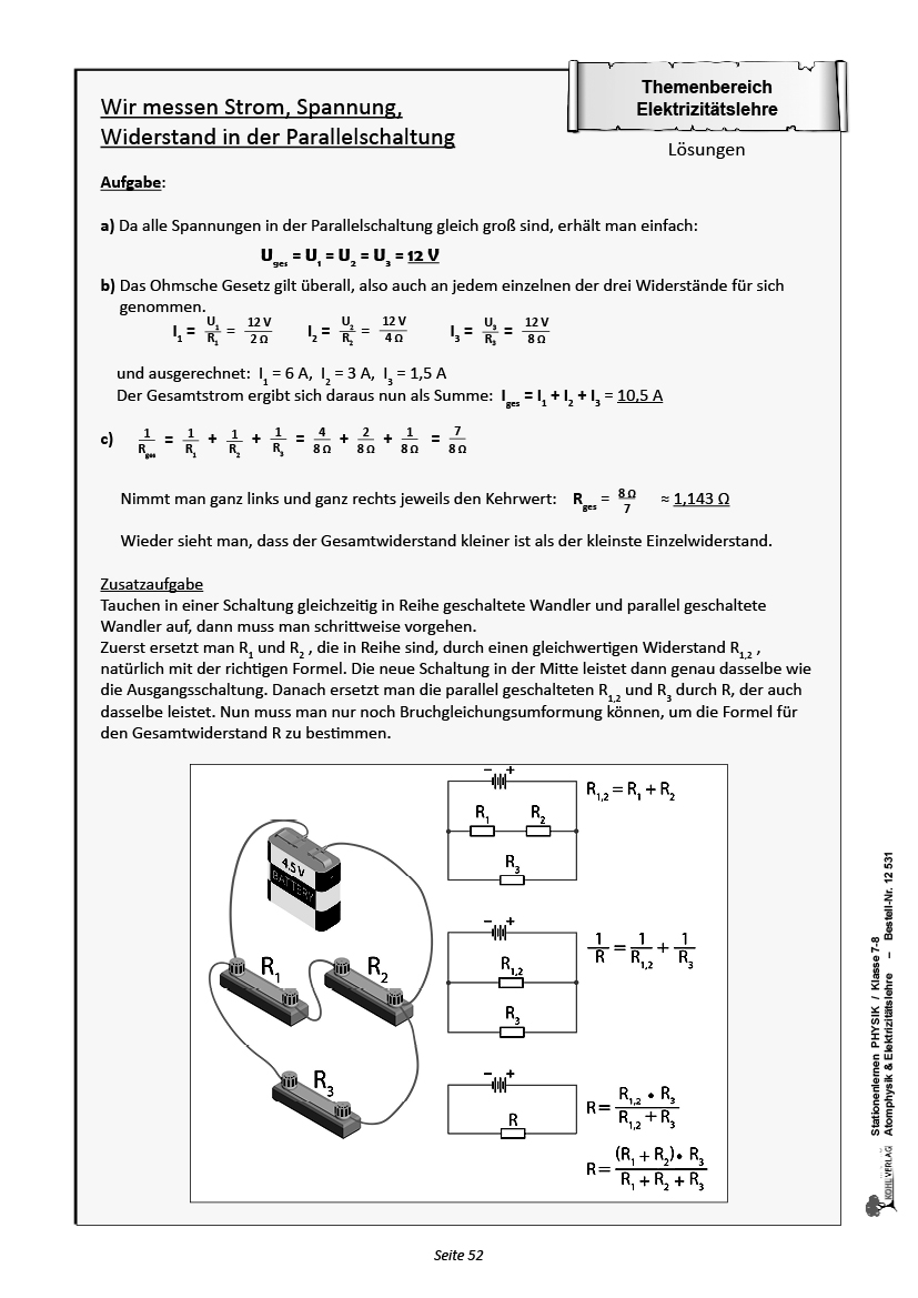 Stationenlernen Physik / Klasse 7-8