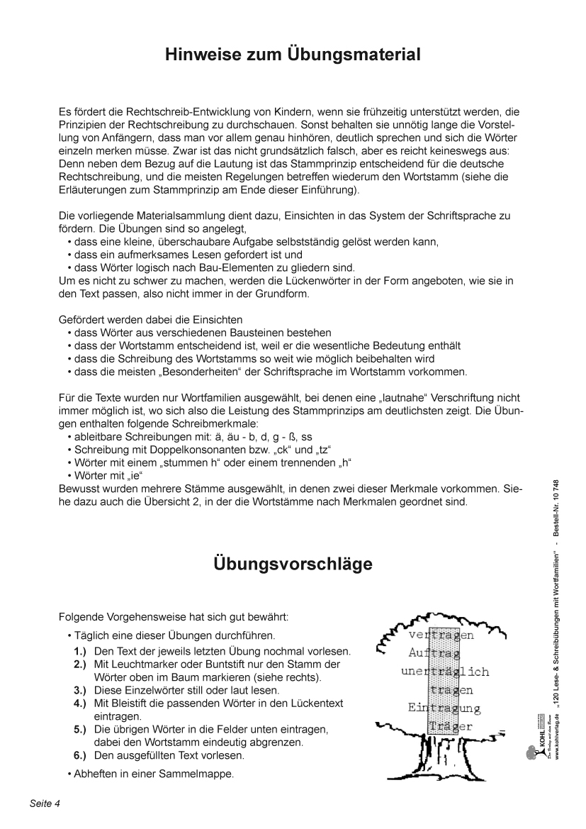 120 Lese- und Schreibübungen mit Wortfamilien