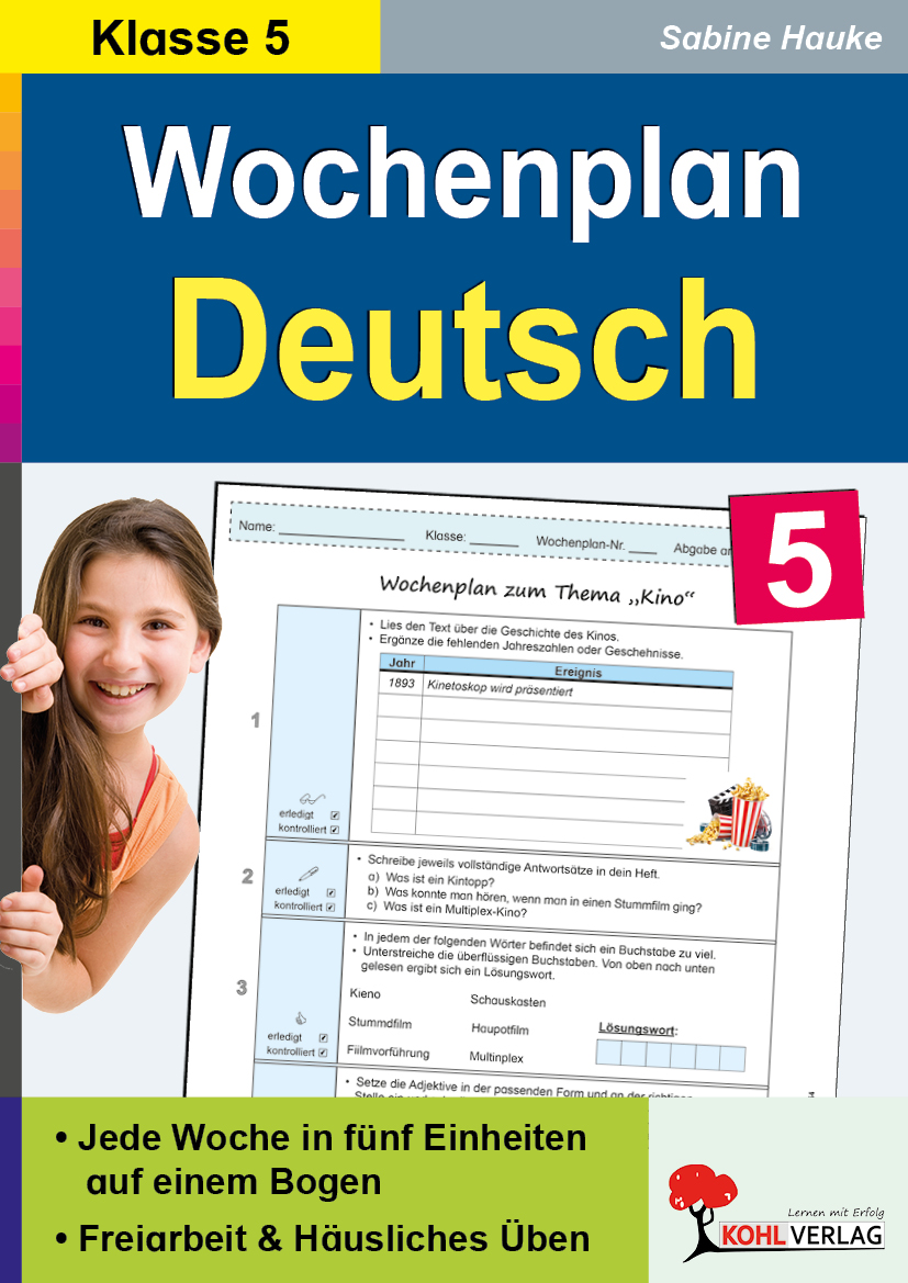Wochenplan Deutsch / Klasse 5