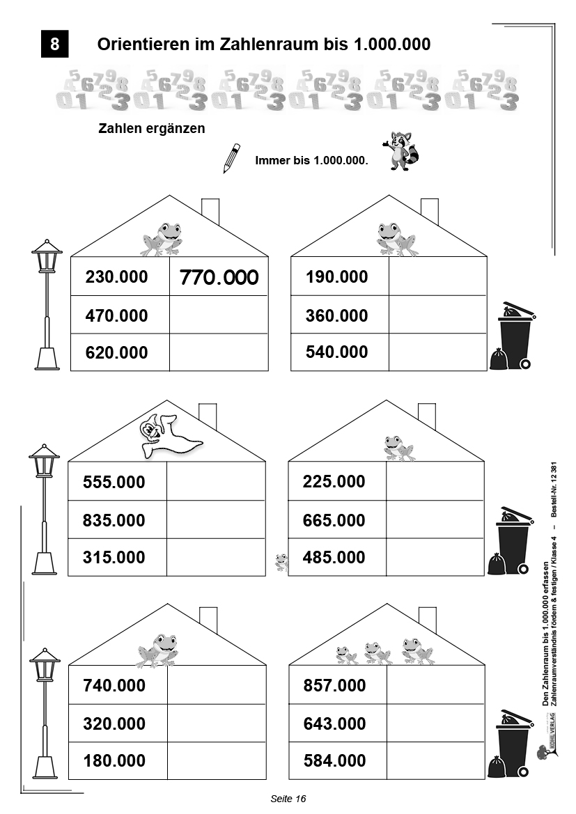 Den Zahlenraum bis 1.000.000 erfassen