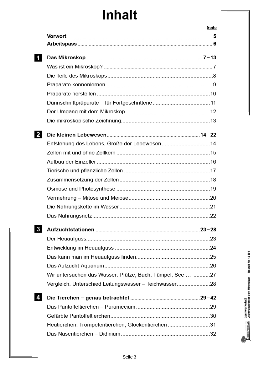 Lernwerkstatt Lebewesen unter dem Mikroskop / Klasse 5-6