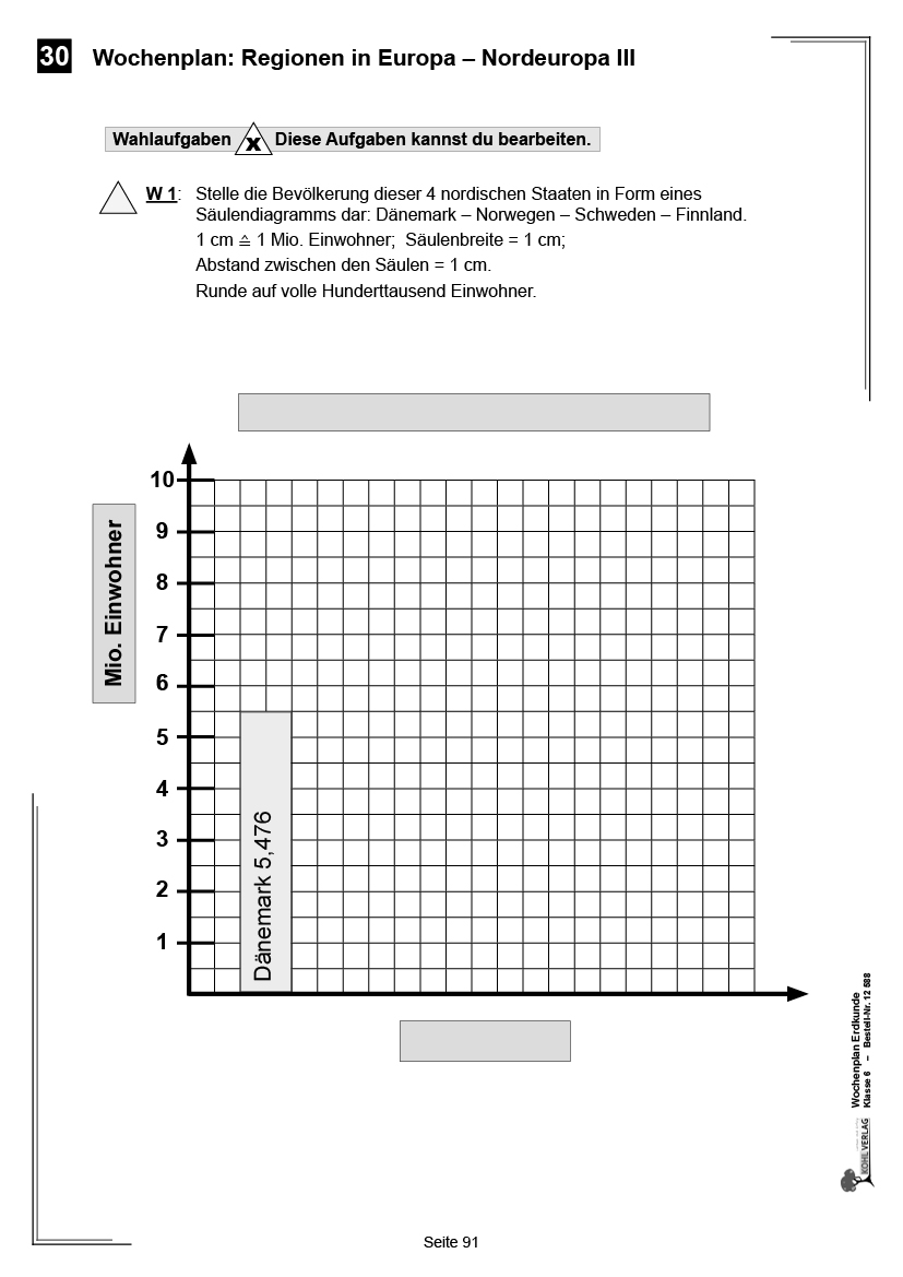 Wochenplan Erdkunde / Klasse 6